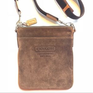 COACH Suede Crossbody Handbag